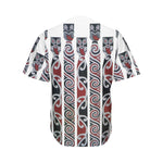 Maori Fence Print Men's Baseball Jersey