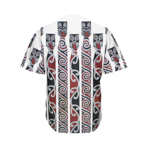 Maori Fence Print Men's Baseball Jersey