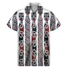 Maori Fence Print Men's Short Sleeve Shirt