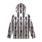 Maori Fence Print Pullover Hoodie