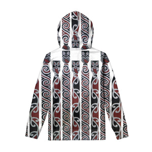 Maori Fence Print Pullover Hoodie