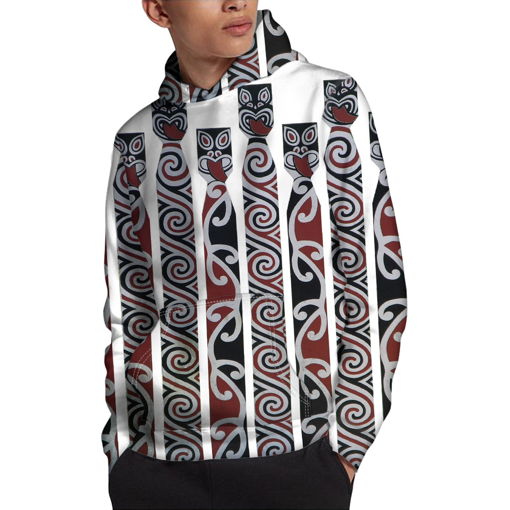 Maori Fence Print Pullover Hoodie