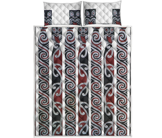 Maori Fence Print Quilt Bed Set