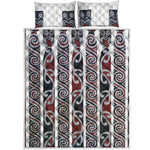 Maori Fence Print Quilt Bed Set