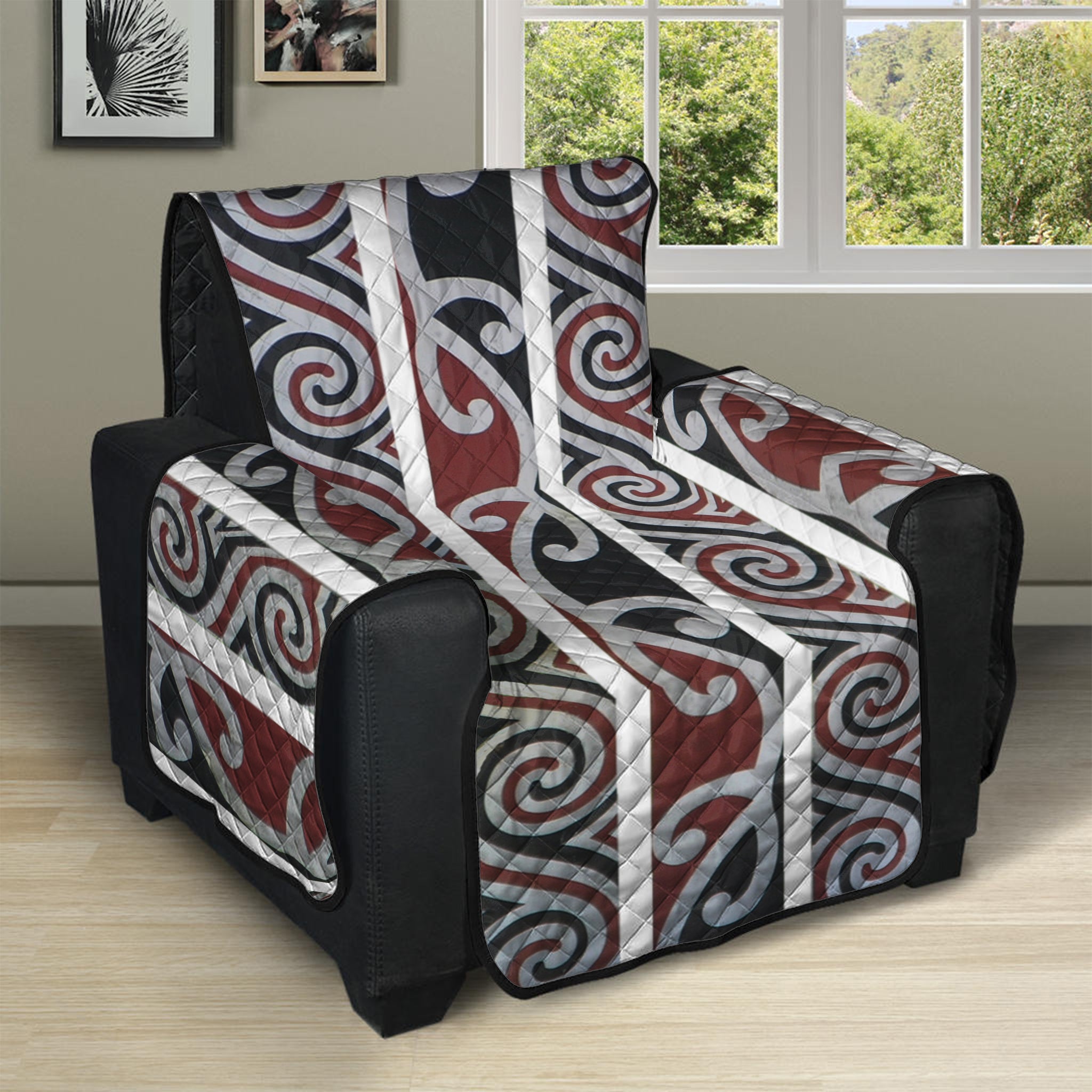 Maori Fence Print Recliner Protector