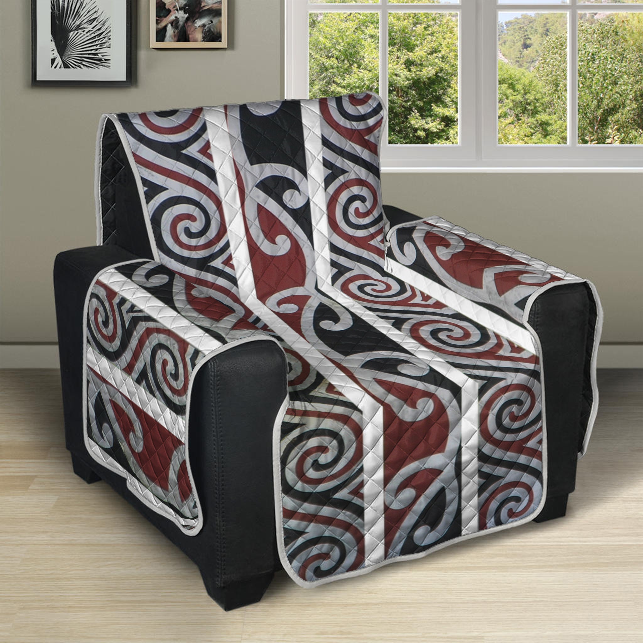 Maori Fence Print Recliner Protector