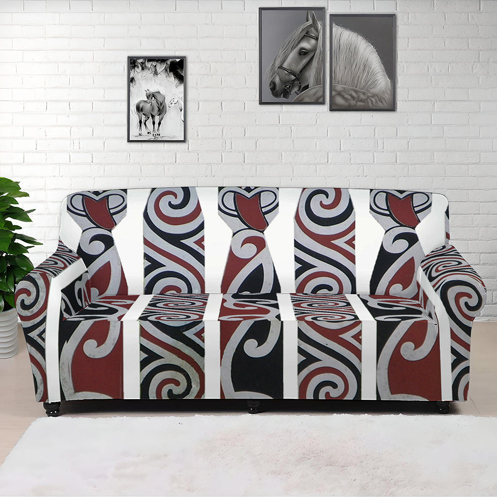 Maori Fence Print Sofa Cover