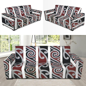 Maori Fence Print Sofa Slipcover