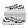 Maori Fence Print White Running Shoes