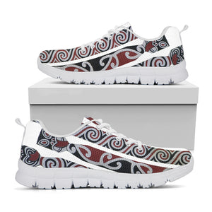 Maori Fence Print White Sneakers