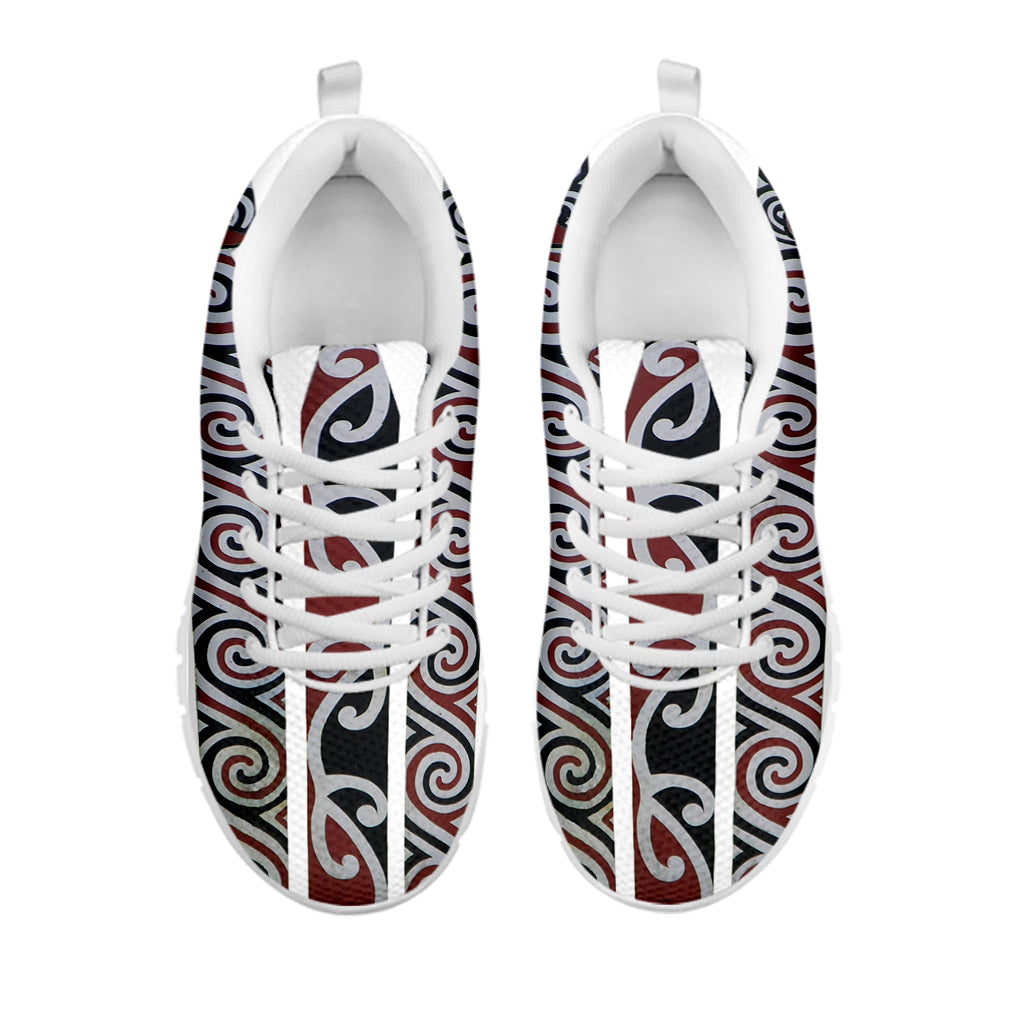 Maori Fence Print White Sneakers