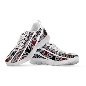 Maori Fence Print White Sneakers