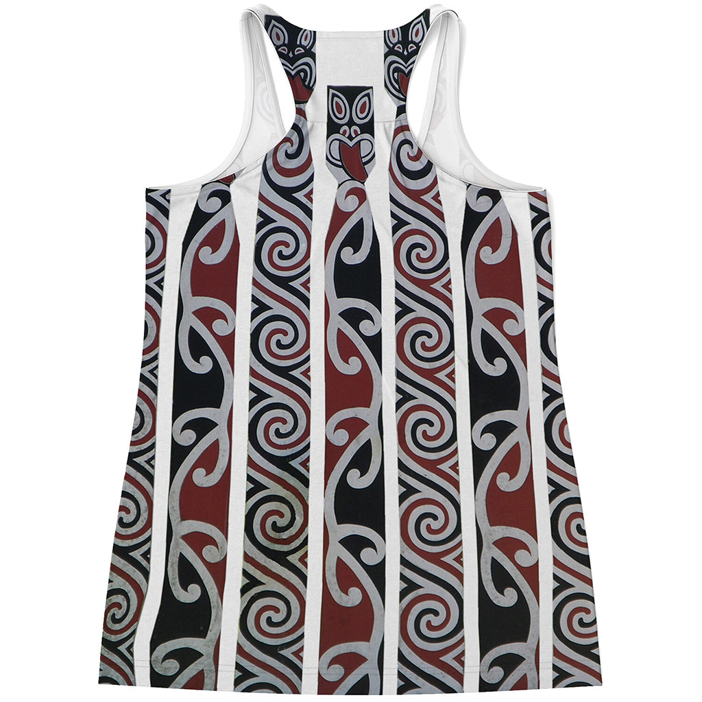 Maori Fence Print Women's Racerback Tank Top