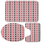 Maori Kowhaiwhai Pattern Print 3 Piece Bath Mat Set