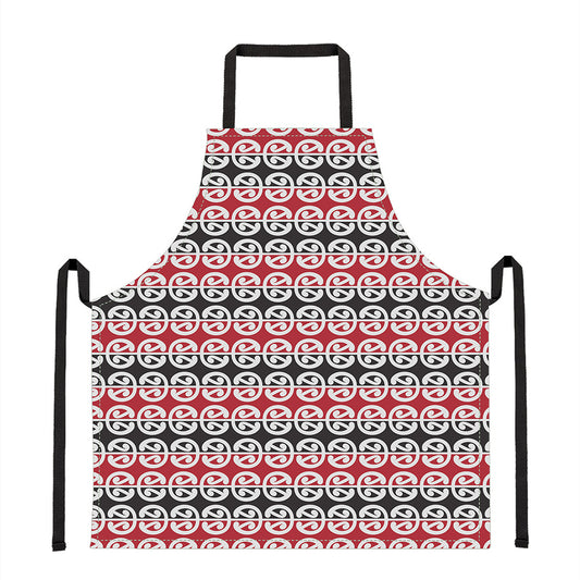 Maori Kowhaiwhai Pattern Print Apron