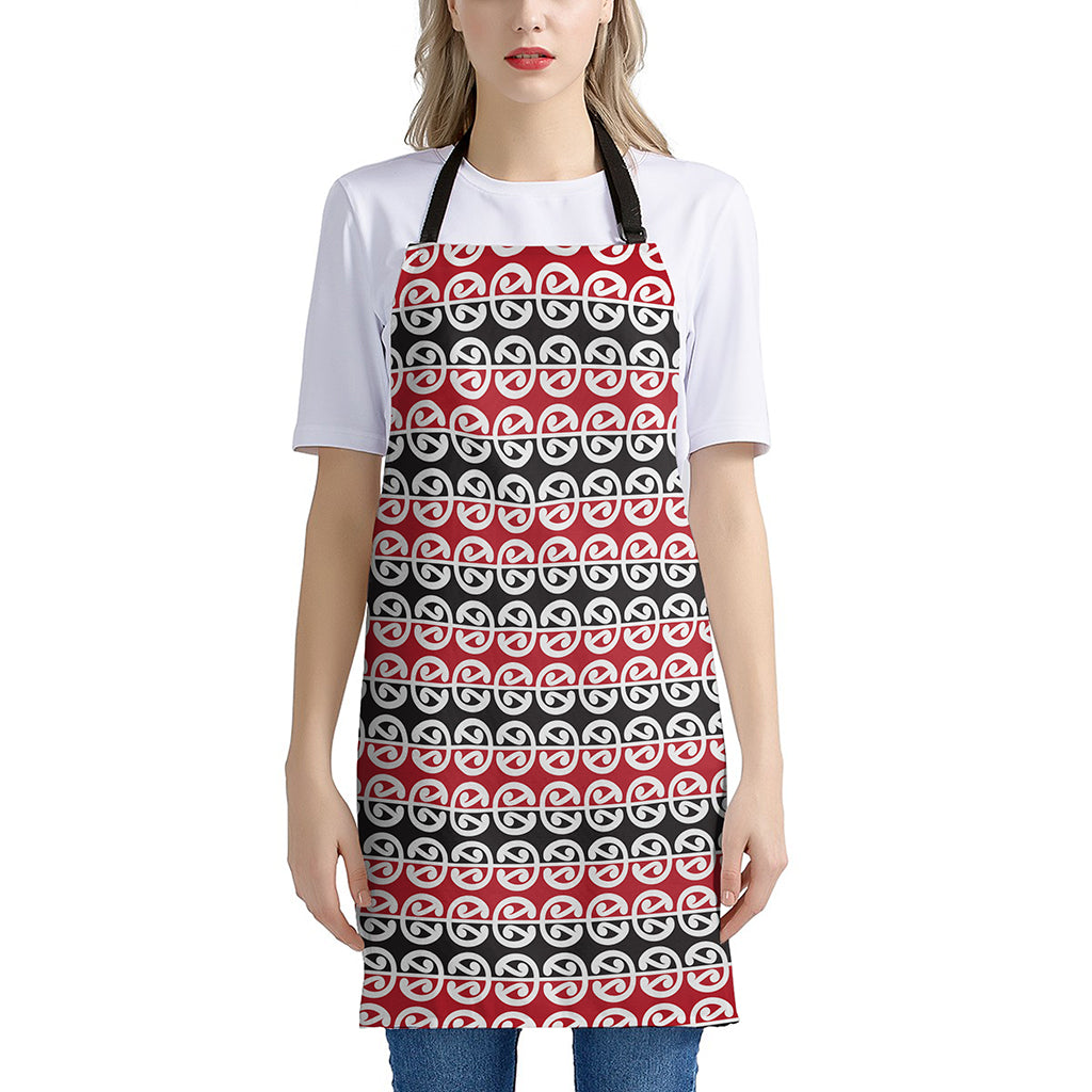 Maori Kowhaiwhai Pattern Print Apron