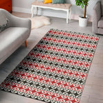 Maori Kowhaiwhai Pattern Print Area Rug