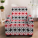 Maori Kowhaiwhai Pattern Print Armchair Slipcover