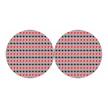 Maori Kowhaiwhai Pattern Print Car Coasters