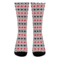 Maori Kowhaiwhai Pattern Print Crew Socks