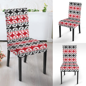 Maori Kowhaiwhai Pattern Print Dining Chair Slipcover