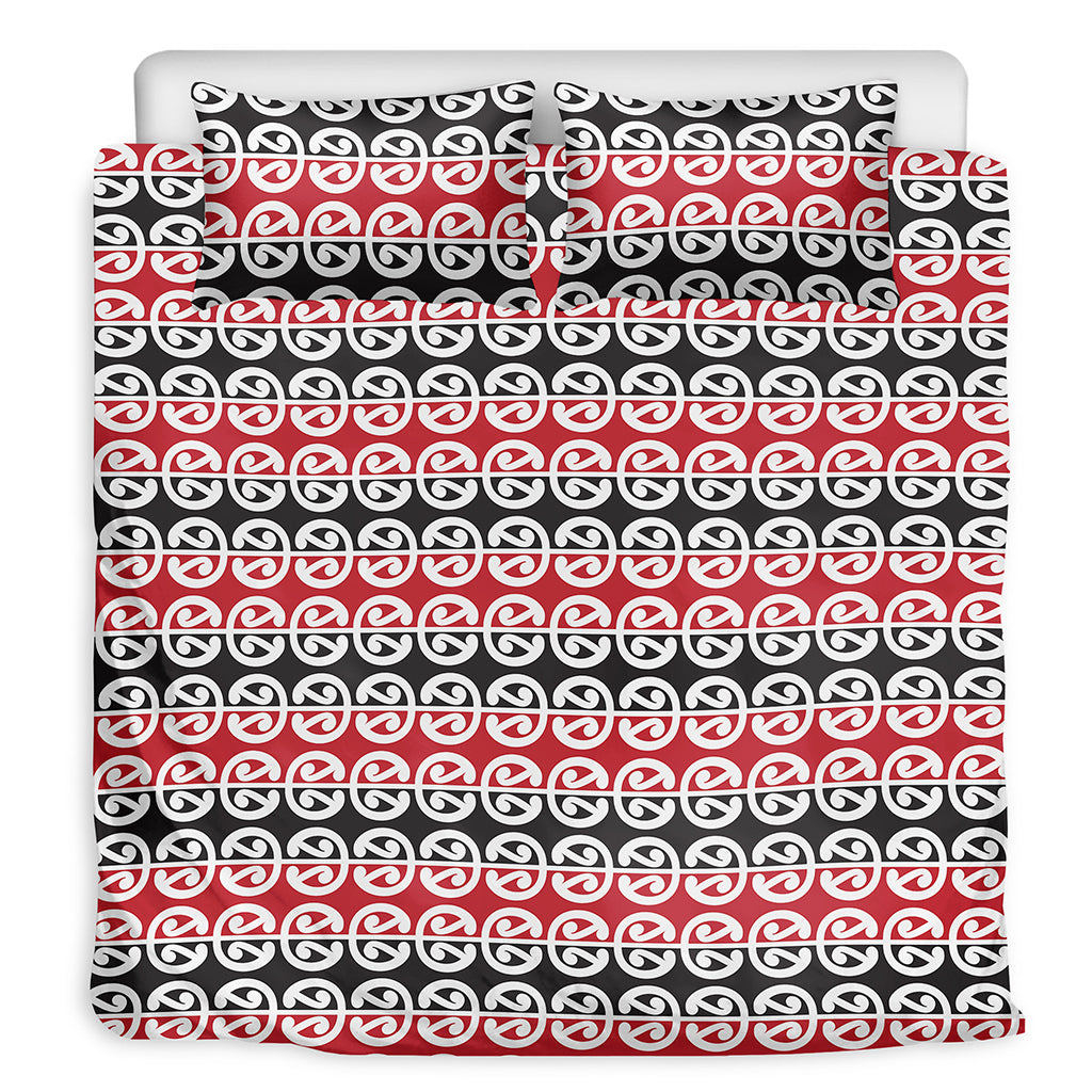 Maori Kowhaiwhai Pattern Print Duvet Cover Bedding Set
