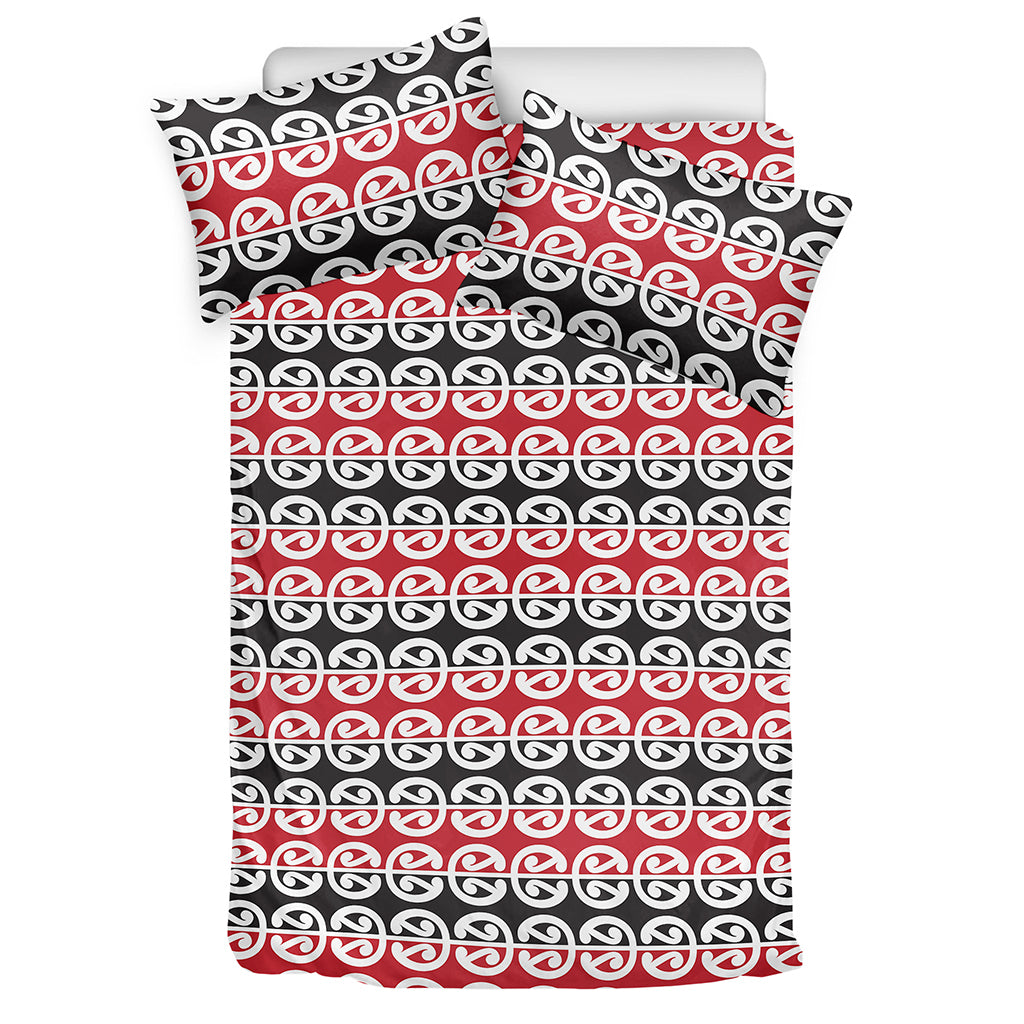 Maori Kowhaiwhai Pattern Print Duvet Cover Bedding Set