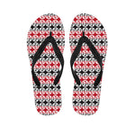 Maori Kowhaiwhai Pattern Print Flip Flops