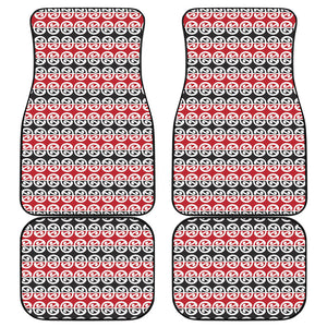 Maori Kowhaiwhai Pattern Print Front and Back Car Floor Mats