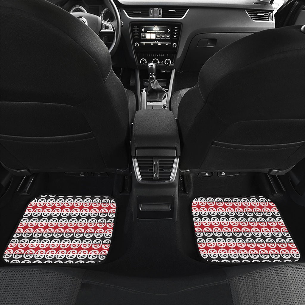 Maori Kowhaiwhai Pattern Print Front and Back Car Floor Mats