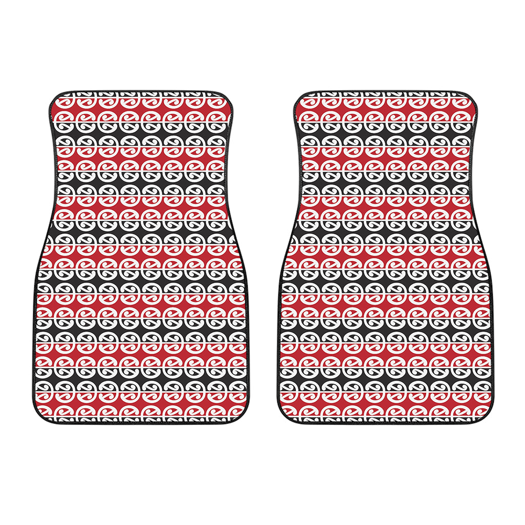 Maori Kowhaiwhai Pattern Print Front Car Floor Mats