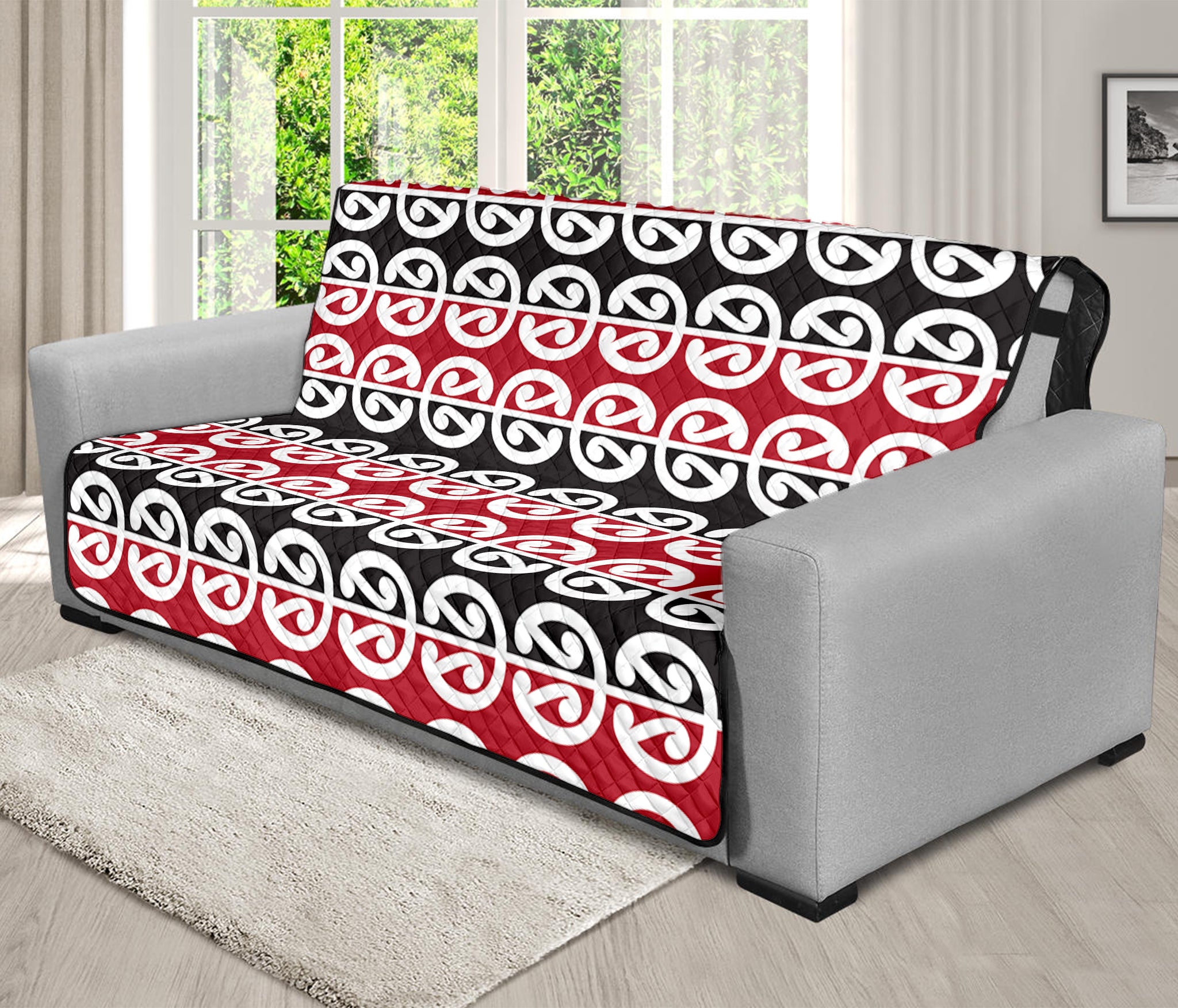 Maori Kowhaiwhai Pattern Print Futon Protector