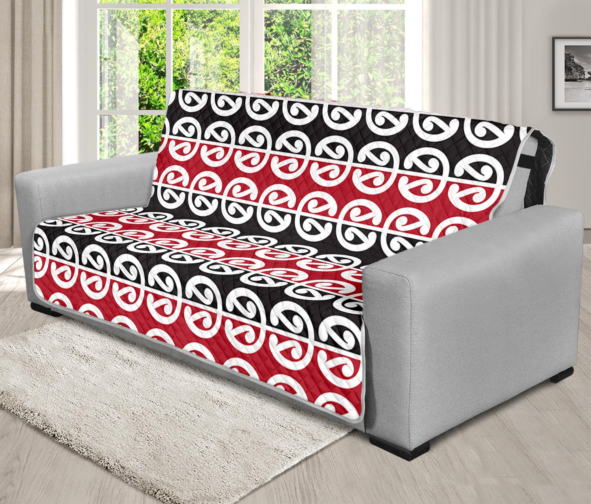 Maori Kowhaiwhai Pattern Print Futon Protector