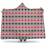 Maori Kowhaiwhai Pattern Print Hooded Blanket