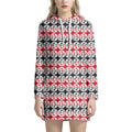 Maori Kowhaiwhai Pattern Print Pullover Hoodie Dress