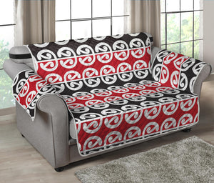 Maori Kowhaiwhai Pattern Print Loveseat Protector