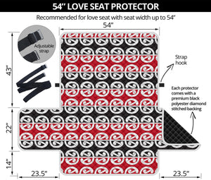 Maori Kowhaiwhai Pattern Print Loveseat Protector