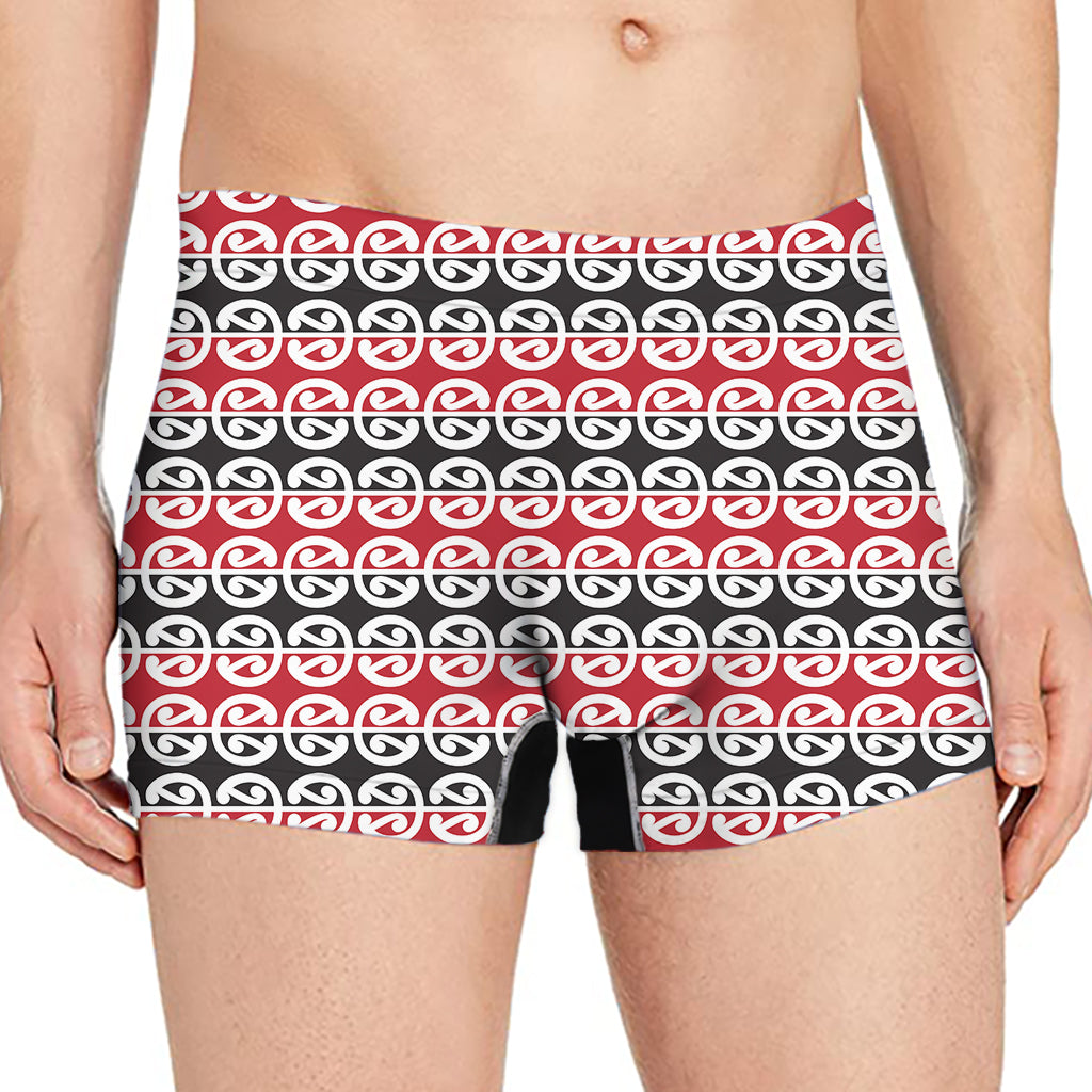 Maori Kowhaiwhai Pattern Print Men's Boxer Briefs