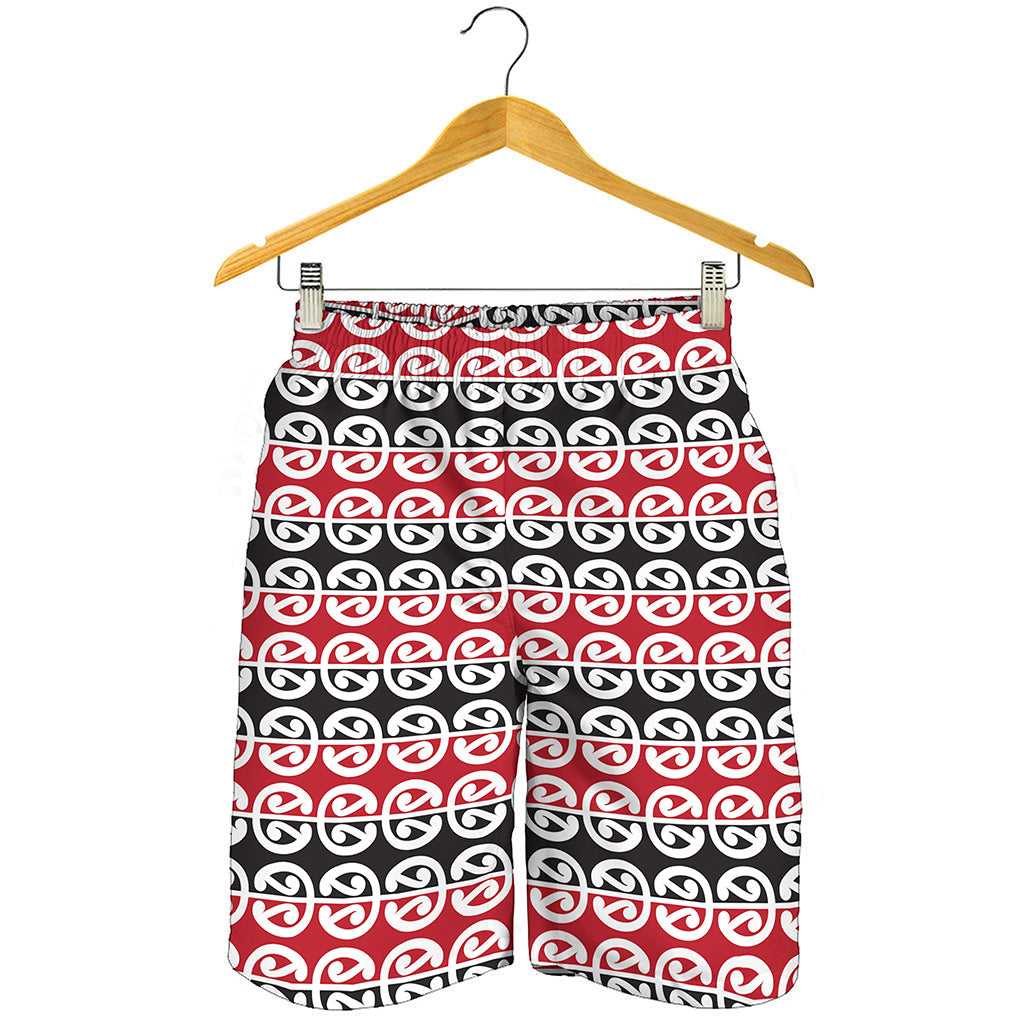 Maori Kowhaiwhai Pattern Print Men's Shorts