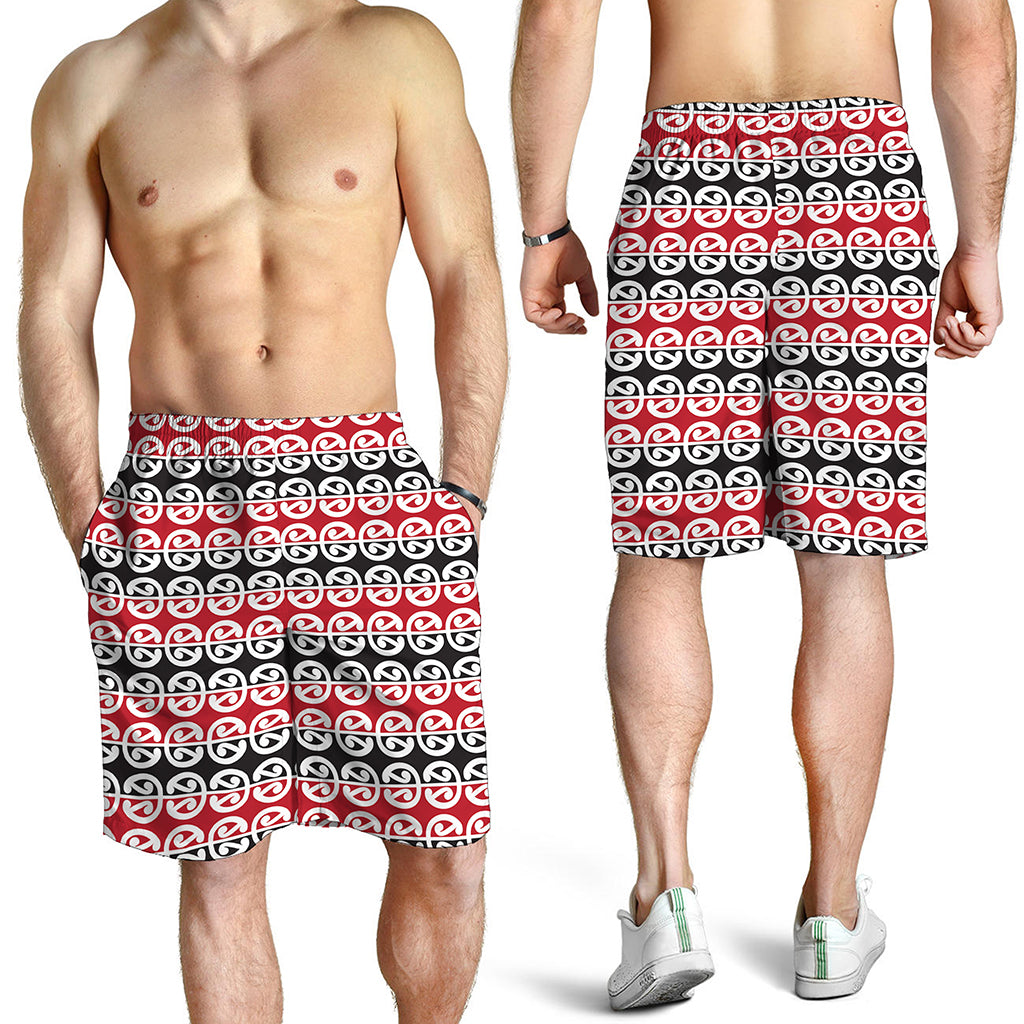 Maori Kowhaiwhai Pattern Print Men's Shorts