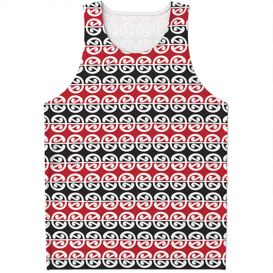 Maori Kowhaiwhai Pattern Print Men's Tank Top