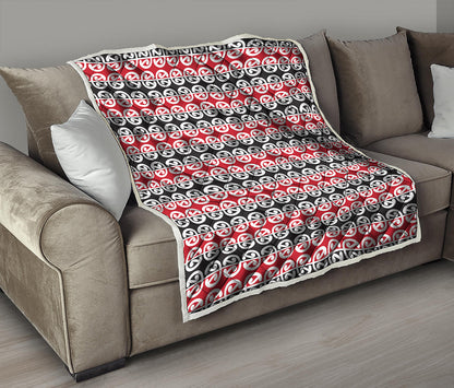 Maori Kowhaiwhai Pattern Print Quilt