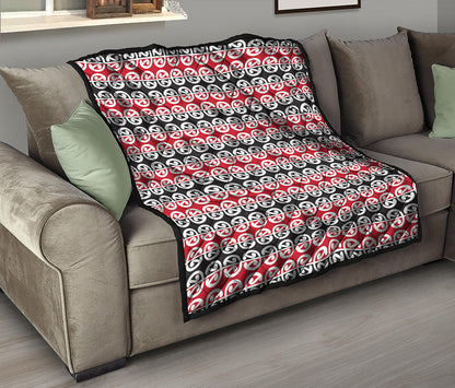 Maori Kowhaiwhai Pattern Print Quilt
