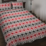 Maori Kowhaiwhai Pattern Print Quilt Bed Set