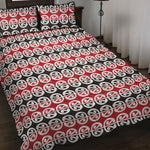 Maori Kowhaiwhai Pattern Print Quilt Bed Set