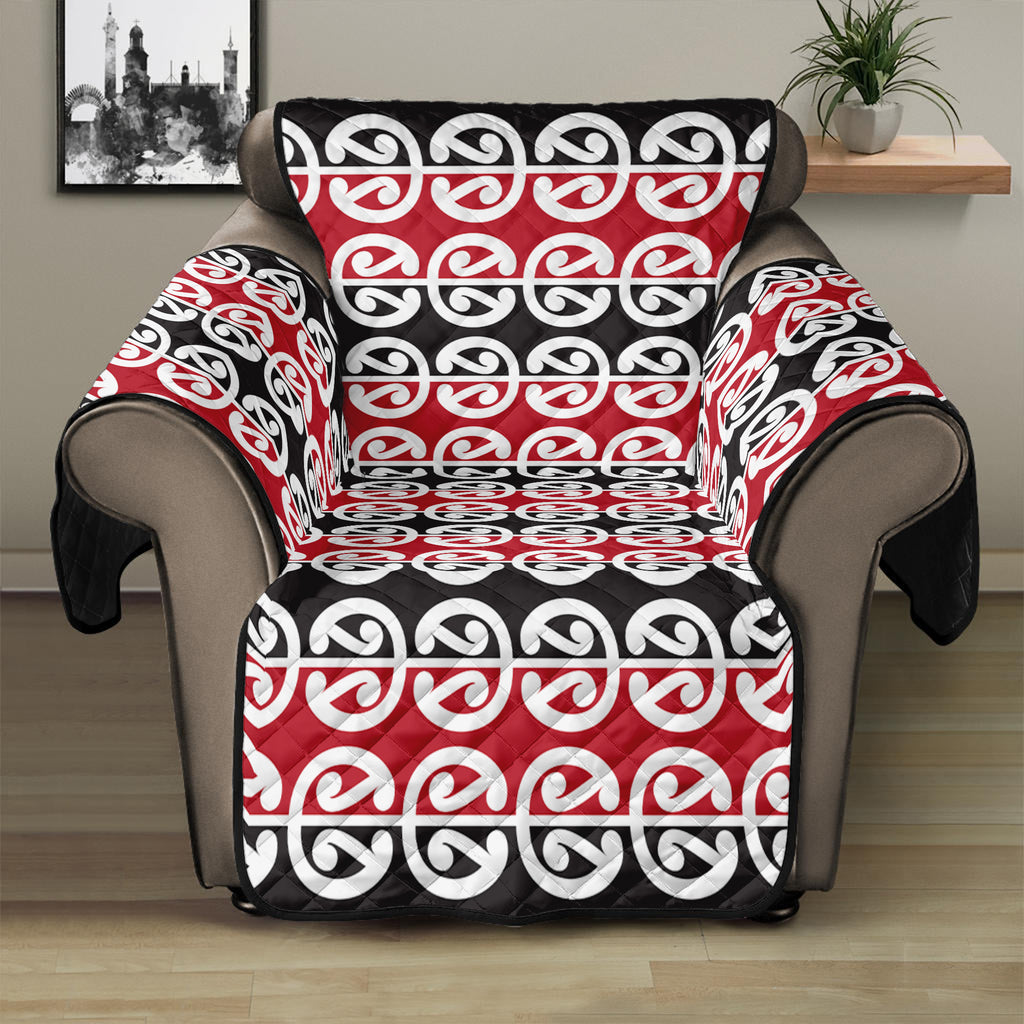 Maori Kowhaiwhai Pattern Print Recliner Protector