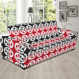 Maori Kowhaiwhai Pattern Print Sofa Slipcover