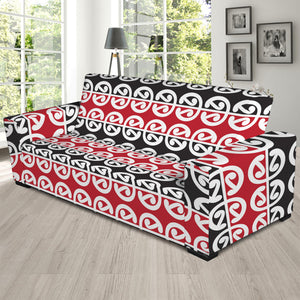 Maori Kowhaiwhai Pattern Print Sofa Slipcover