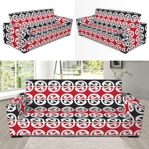 Maori Kowhaiwhai Pattern Print Sofa Slipcover