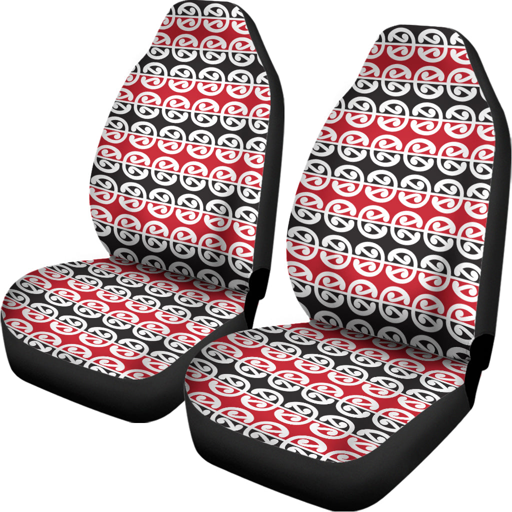 Maori Kowhaiwhai Pattern Print Universal Fit Car Seat Covers